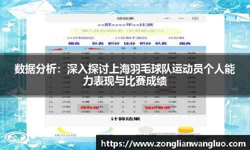 数据分析：深入探讨上海羽毛球队运动员个人能力表现与比赛成绩
